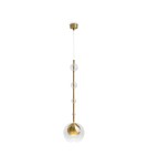Lampy wiszące - Maytoni Ros Lampa Wisząca Szklane Kule 1xGU10 28W Mosiądz MOD227PL-01BS - product 1