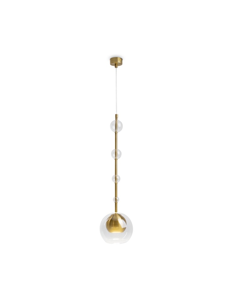 Maytoni Ros Lampa Wisząca Szklane Kule 1xGU10 28W Mosiądz MOD227PL-01BS