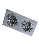 Lampy podtynkowe kierunkowe - Azzardo SIRO 2 ALU 2xES111 Wpuszczana Aluminium AZ0770 - product 1