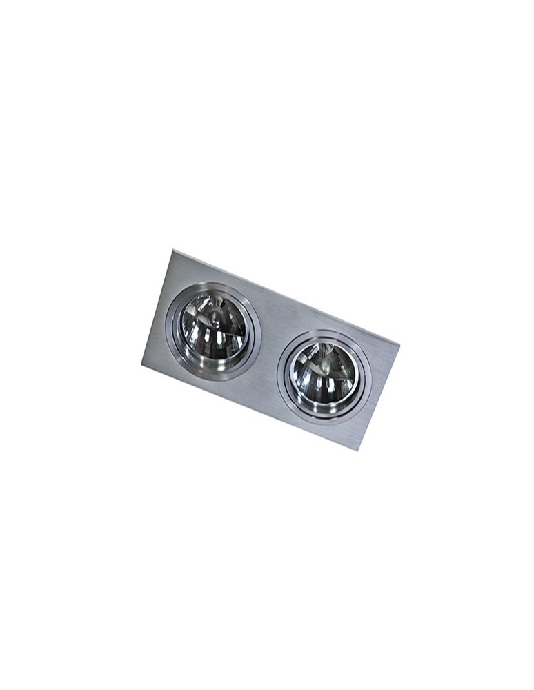 Lampy podtynkowe kierunkowe - Azzardo SIRO 2 ALU 2xES111 Wpuszczana Aluminium AZ0770 - produkt kolory-swiatla.pl 1