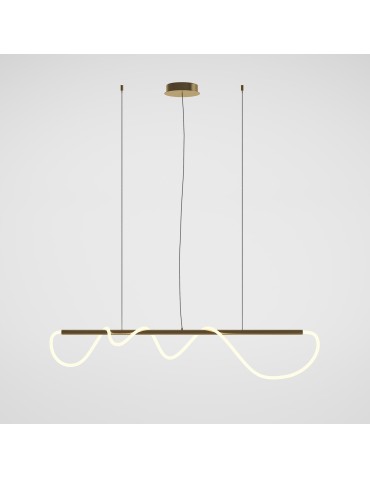Maytoni Tau Lampa Wisząca LED 30W 1250lm 3000K Złoty MOD166PL-L30G3K