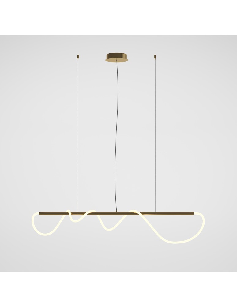 Maytoni Tau Lampa Wisząca LED 30W 1250lm 3000K Złoty MOD166PL-L30G3K Maytoni Tau Lampa Wisząca LED 30W 1250lm 3000K Złoty MOD166PL-L30G3K