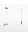 Maytoni Tau Lampa Wisząca LED 30W 1500lm 3000K Czarny, Złoty MOD166PL-L30GB3K Maytoni Tau Lampa Wisząca LED 30W 1500lm 3000K Czarny, Złoty MOD166PL-L30GB3K