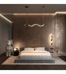 Maytoni Tau Lampa Wisząca LED 30W 1500lm 3000K Czarny, Złoty MOD166PL-L30GB3K Maytoni Tau Lampa Wisząca LED 30W 1500lm 3000K Czarny, Złoty MOD166PL-L30GB3K
