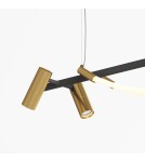 Maytoni Tau Lampa Wisząca LED 30W 1500lm 3000K Czarny, Złoty MOD166PL-L30GB3K Maytoni Tau Lampa Wisząca LED 30W 1500lm 3000K Czarny, Złoty MOD166PL-L30GB3K