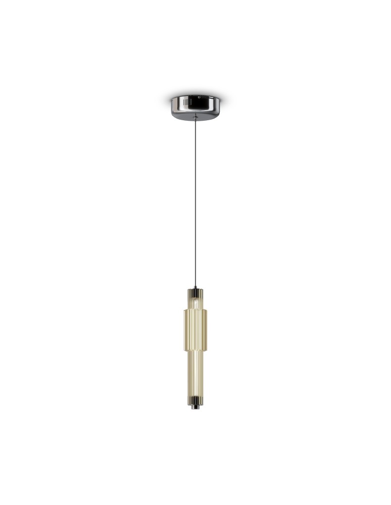 Maytoni Verticale Lampa Wisząca Szklana LED 8W 800lm 3000K Chrom MOD308PL-L9CG3K