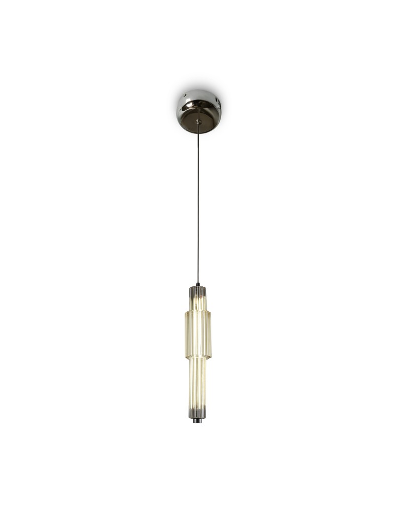 Maytoni Verticale Lampa Wisząca Szklana LED 8W 800lm 3000K Chrom MOD308PL-L9CG3K