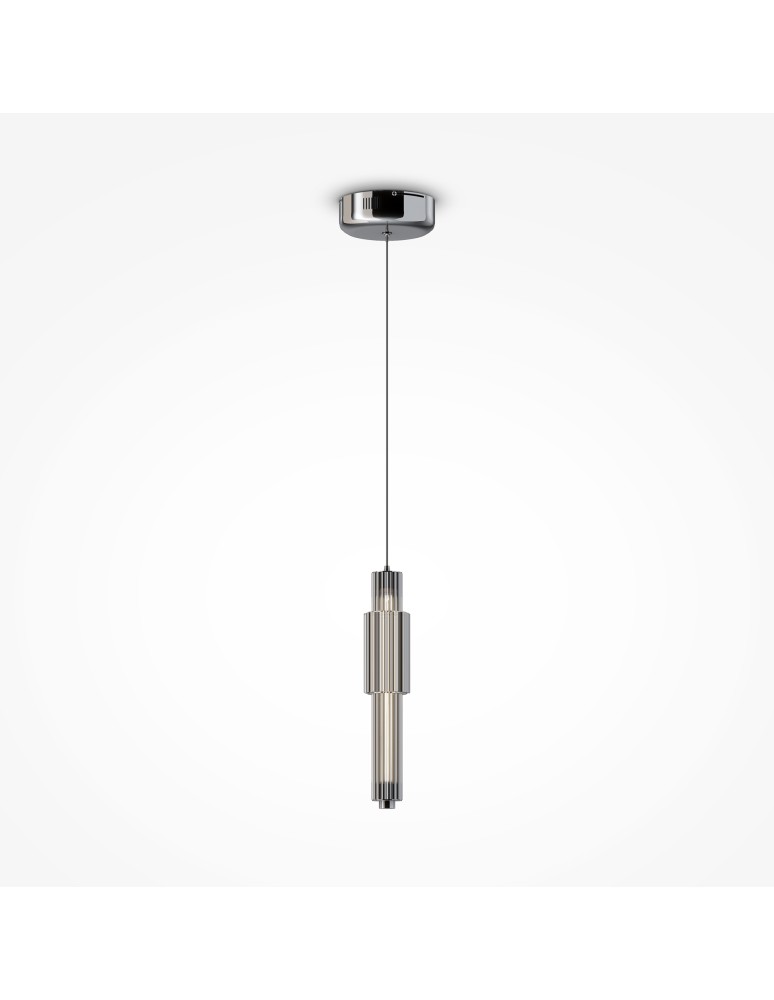 Maytoni Verticale Lampa Wisząca Szklana LED 8W 800lm 3000K Chrom MOD308PL-L9CH3K