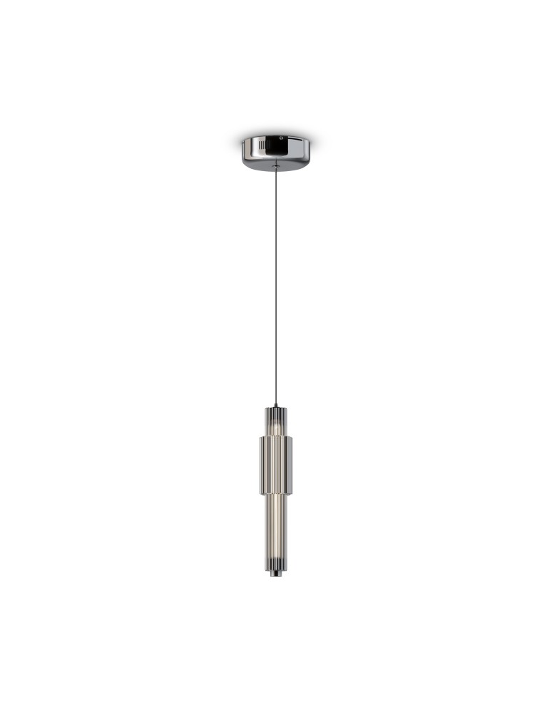 Maytoni Verticale Lampa Wisząca Szklana LED 8W 800lm 3000K Chrom MOD308PL-L9CH3K