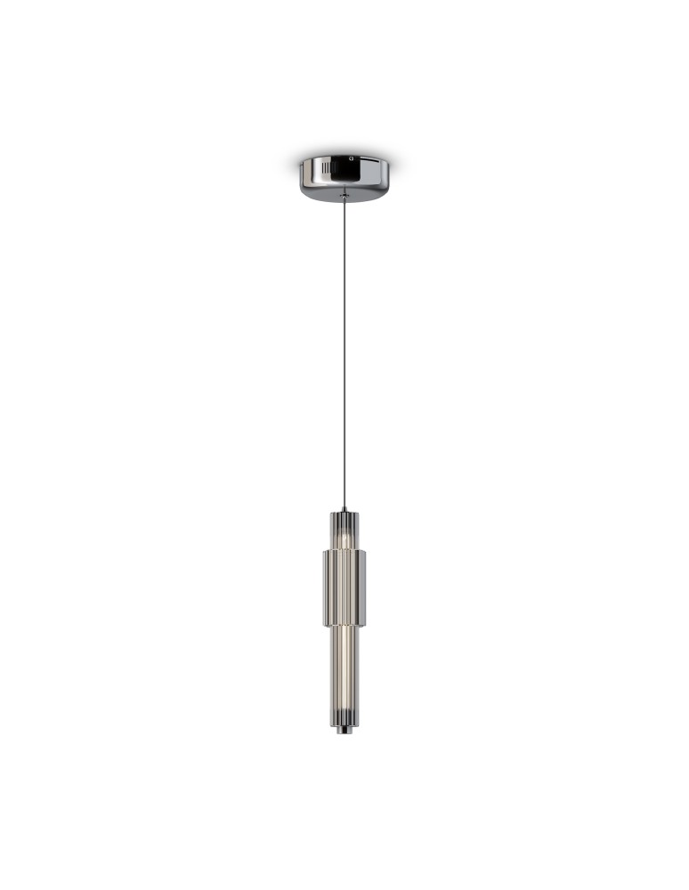 Maytoni Verticale Lampa Wisząca Szklana LED 8W 800lm 3000K Chrom MOD308PL-L9CH3K