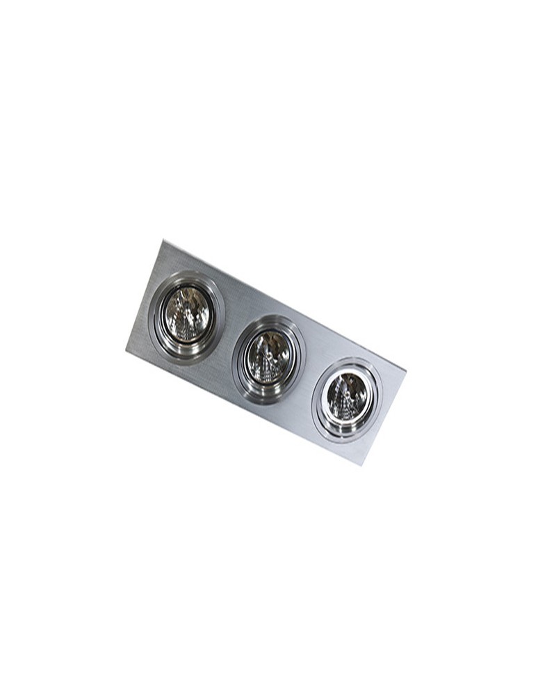 Lampy podtynkowe kierunkowe - Azzardo SIRO 3 ALU 3xES111 Wpuszczana Aluminium AZ0773 - produkt kolory-swiatla.pl 1