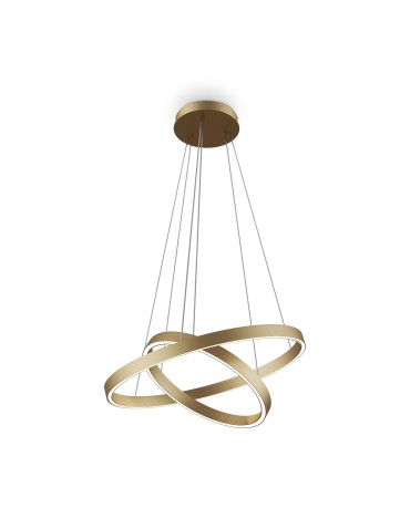 Maytoni Rim Lampa Wisząca Ringi LED 61W 3500lm 3000K Mosiądz MOD058PL-L55BS3K