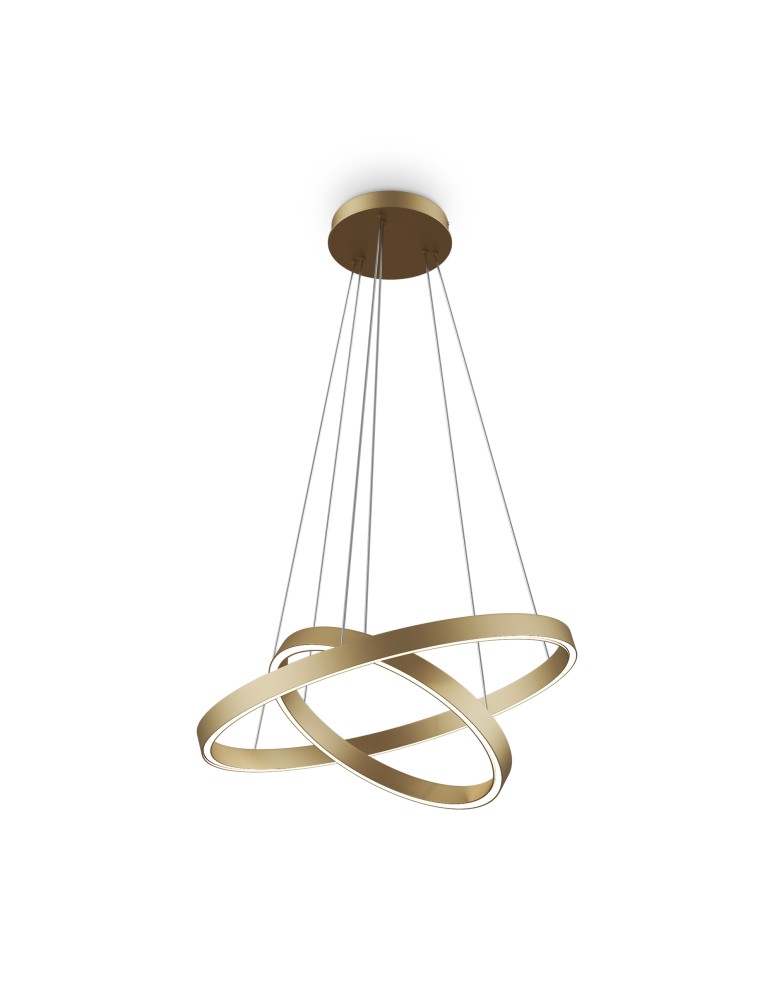 Maytoni Rim Lampa Wisząca Ringi LED 61W 3500lm 3000K Mosiądz MOD058PL-L55BS3K