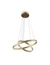 Maytoni Rim Lampa Wisząca Ringi LED 61W 3500lm 3000K Mosiądz MOD058PL-L55BS3K