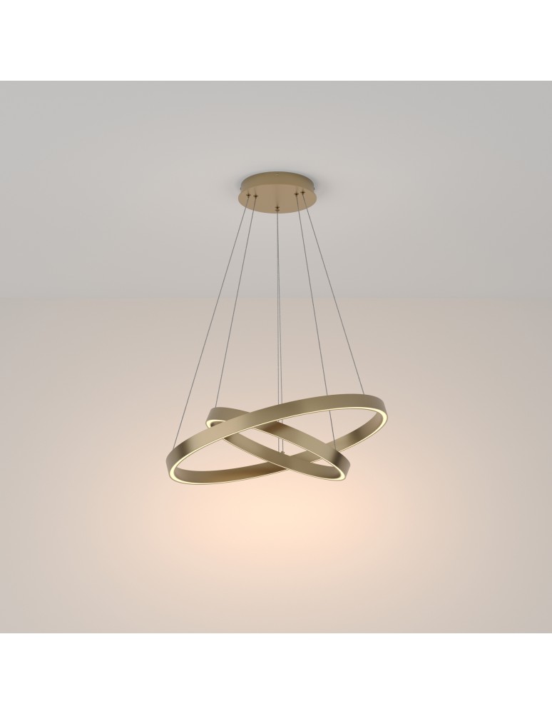 Lampy wiszące - Maytoni Rim Lampa Wisząca Ringi LED 61W 3500lm 3000K Mosiądz MOD058PL-L55BS3K - product kolory-swiatla.pl 3
