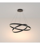 Maytoni Rim Lampa Wisząca Ringi LED 88W 5200lm 3000K Czarny MOD058PL-L74B3K Maytoni Rim Lampa Wisząca Ringi LED 88W 5200lm 3000K Czarny MOD058PL-L74B3K