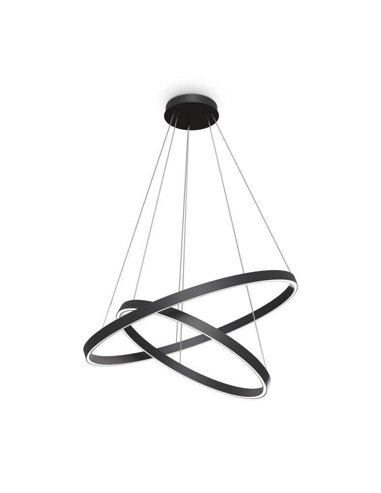 Maytoni Rim Lampa Wisząca Ringi LED 88W 5200lm 3000K Czarny MOD058PL-L74B3K Maytoni Rim Lampa Wisząca Ringi LED 88W 5200lm 3000K Czarny MOD058PL-L74B3K