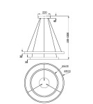 Maytoni Rim Lampa Wisząca Ringi LED 88W 5200lm 3000K Czarny MOD058PL-L74B3K Maytoni Rim Lampa Wisząca Ringi LED 88W 5200lm 3000K Czarny MOD058PL-L74B3K