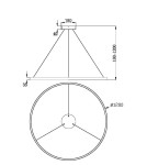 Lampy wiszące - Maytoni Rim Lampa Wisząca Ring LED 81W 2800lm 3000K Czarny MOD058PL-L65B3K - product 4