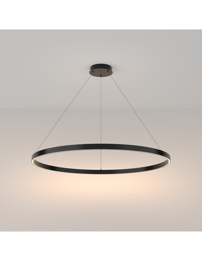 Lampy wiszące - Maytoni Rim Lampa Wisząca Ring LED 61W 3500lm 3000K Czarny MOD058PL-L54B3K - product kolory-swiatla.pl 2