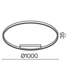 Lampy wiszące - Maytoni Rim Lampa Wisząca Ring LED 61W 3500lm 3000K Czarny MOD058PL-L54B3K - product 3