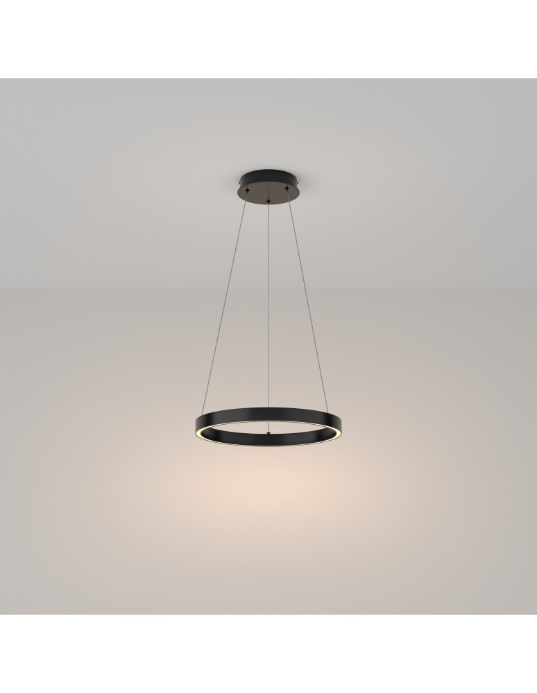 Maytoni Rim Lampa Wisząca Ring LED 25W 1200lm 3000K Czarny MOD058PL-L22B3K Maytoni Rim Lampa Wisząca Ring LED 25W 1200lm 3000K Czarny MOD058PL-L22B3K