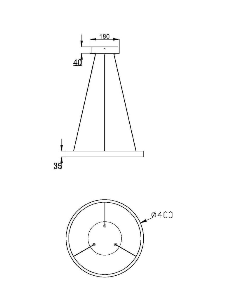 Maytoni Rim Lampa Wisząca Ring LED 25W 1200lm 3000K Czarny MOD058PL-L22B3K Maytoni Rim Lampa Wisząca Ring LED 25W 1200lm 3000K Czarny MOD058PL-L22B3K