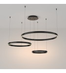 Lampy wiszące - Maytoni Rim Lampa Wisząca Ringi LED 115W 6100lm 3000K Czarny MOD058PL-L100B3K - product 2