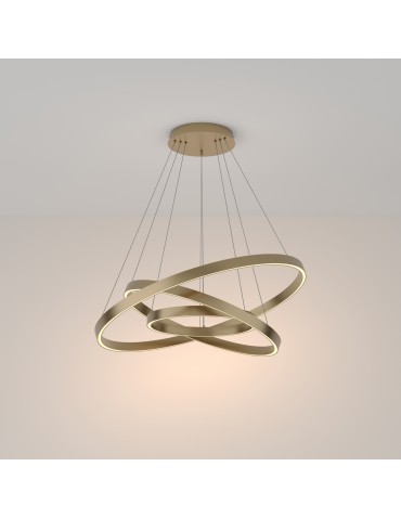 Maytoni Rim Lampa Wisząca Ringi LED 115W 6100lm 3000K Mosiądz MOD058PL-L100BS3K