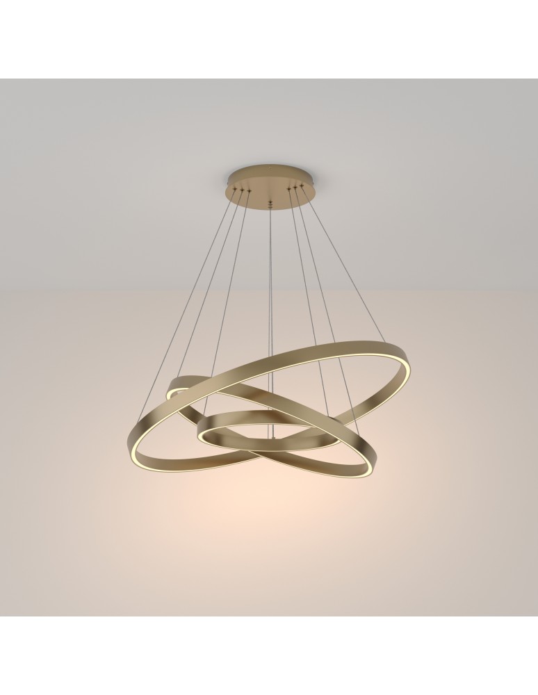 Maytoni Rim Lampa Wisząca Ringi LED 115W 6100lm 3000K Mosiądz MOD058PL-L100BS3K Maytoni Rim Lampa Wisząca Ringi LED 115W 6100lm 3000K Mosiądz MOD058PL-L100BS3K