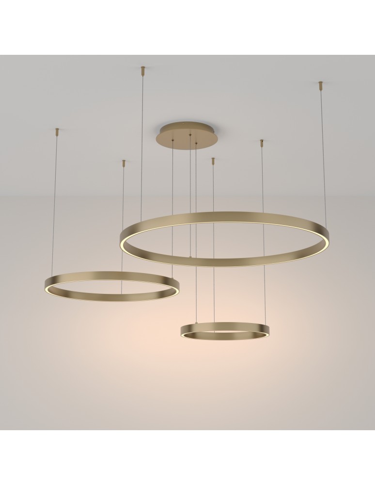 Maytoni Rim Lampa Wisząca Ringi LED 115W 6100lm 3000K Mosiądz MOD058PL-L100BS3K Maytoni Rim Lampa Wisząca Ringi LED 115W 6100lm 3000K Mosiądz MOD058PL-L100BS3K