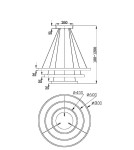 Maytoni Rim Lampa Wisząca Ringi LED 115W 6100lm 3000K Mosiądz MOD058PL-L100BS3K Maytoni Rim Lampa Wisząca Ringi LED 115W 6100lm 3000K Mosiądz MOD058PL-L100BS3K