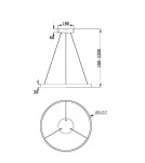Maytoni Rim Lampa Wisząca Ring LED 37W 2200lm 3000K Czarny MOD058PL-L32B3K Maytoni Rim Lampa Wisząca Ring LED 37W 2200lm 3000K Czarny MOD058PL-L32B3K