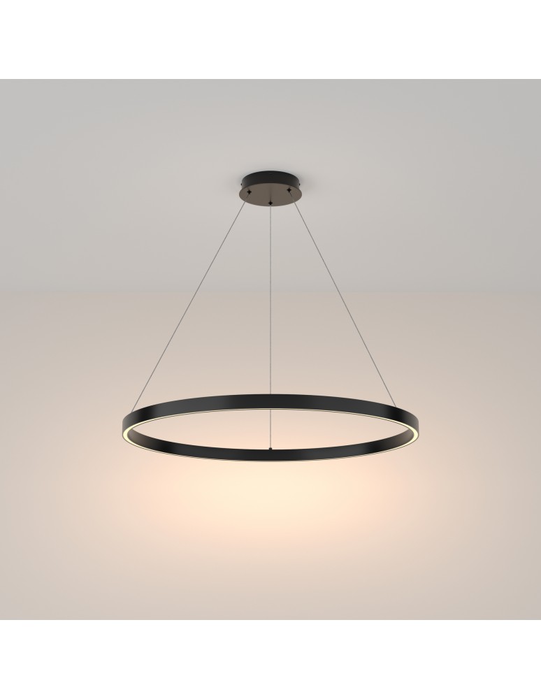 Maytoni Rim Lampa Wisząca Ring LED 51W 3000lm 3000K Czarny MOD058PL-L42B3K Maytoni Rim Lampa Wisząca Ring LED 51W 3000lm 3000K Czarny MOD058PL-L42B3K