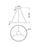 Maytoni Rim Lampa Wisząca Ring LED 51W 3000lm 3000K Czarny MOD058PL-L42B3K Maytoni Rim Lampa Wisząca Ring LED 51W 3000lm 3000K Czarny MOD058PL-L42B3K