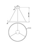 Lampy wiszące - Maytoni Rim Lampa Wisząca Ring LED 61W 3500lm 3000K Mosiądz MOD058PL-L54BS3K - product 3