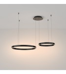 Lampy wiszące - Maytoni Rim Lampa Wisząca Ringi LED 61W 3500lm 3000K Czarny MOD058PL-L55B3K - product 3