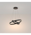 Lampy wiszące - Maytoni Rim Lampa Wisząca Ringi LED 61W 3500lm 3000K Czarny MOD058PL-L55B3K - product 4