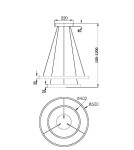 Lampy wiszące - Maytoni Rim Lampa Wisząca Ringi LED 61W 3500lm 3000K Czarny MOD058PL-L55B3K - product 5