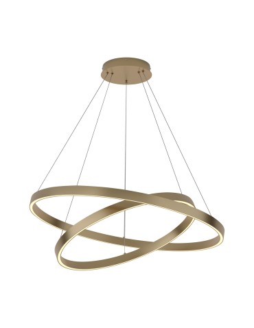 Maytoni Rim Lampa Wisząca Ringi LED 88W 5200lm 3000K Mosiądz MOD058PL-L74BS3K