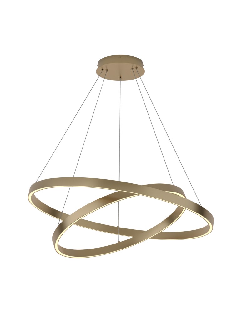 Maytoni Rim Lampa Wisząca Ringi LED 88W 5200lm 3000K Mosiądz MOD058PL-L74BS3K