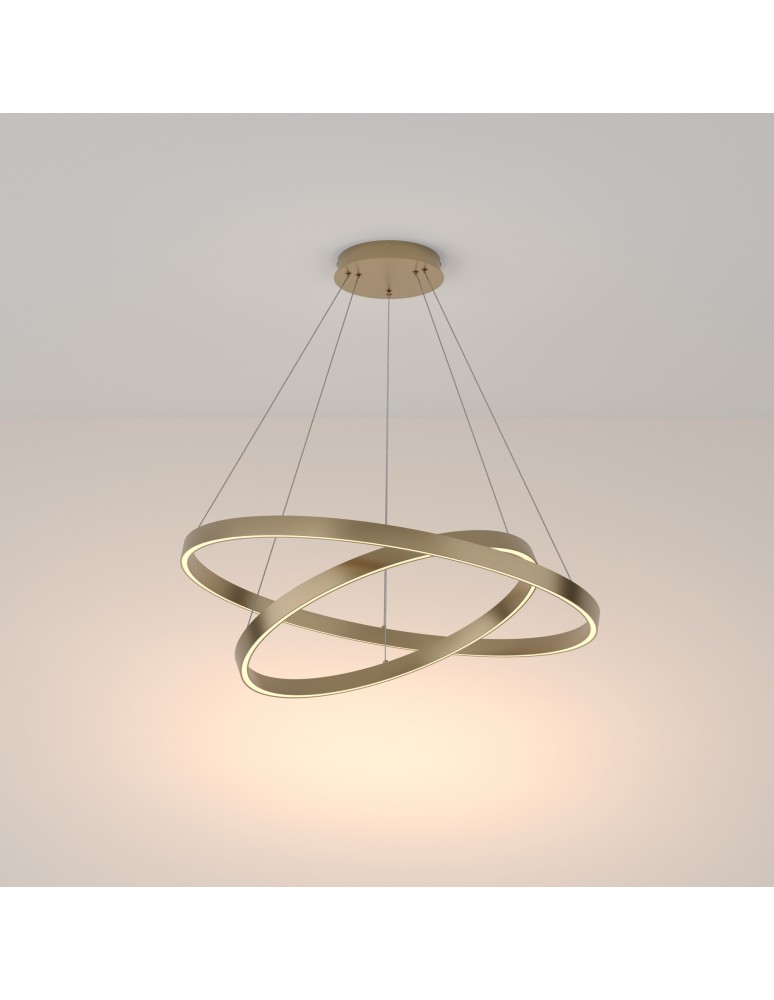 Maytoni Rim Lampa Wisząca Ringi LED 88W 5200lm 3000K Mosiądz MOD058PL-L74BS3K Maytoni Rim Lampa Wisząca Ringi LED 88W 5200lm 3000K Mosiądz MOD058PL-L74BS3K