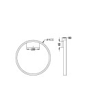 Kinkiety ringi - Maytoni Rim Kinkiet/Ścienna LED 25W 1200lm 3000K Czarny MOD058WL-L25B3K - product 4