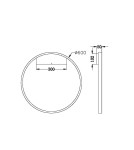 Kinkiety ringi - Maytoni Rim Kinkiet/Ścienna LED 37W 1800lm 3000K Czarny MOD058WL-L35B3K - product 4