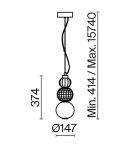 Lampy wiszące - Maytoni Collar Lampa Wisząca LED 16W 800lm 3000K Złoty P069PL-L16G3K - product 5