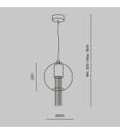 Lampy wiszące - Maytoni Flusso Lampa Wisząca 1xGU10 12W Brąz P095PL-01BZ - product 3