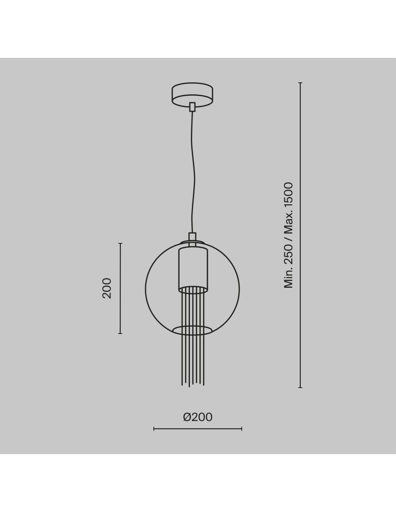 Lampy wiszące - Maytoni Flusso Lampa Wisząca 1xGU10 12W Brąz P095PL-01BZ - product kolory-swiatla.pl 3