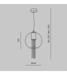 Maytoni Flusso Lampa Wisząca 1xGU10 12W Brąz P095PL-01BZ1 Maytoni Flusso Lampa Wisząca 1xGU10 12W Brąz P095PL-01BZ1