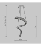 Lampy wiszące - Maytoni Krone Lampa Wisząca Kryształowa LED 48W 3300lm 3000K Mosiądz P097PL-L48BS3K - product 6