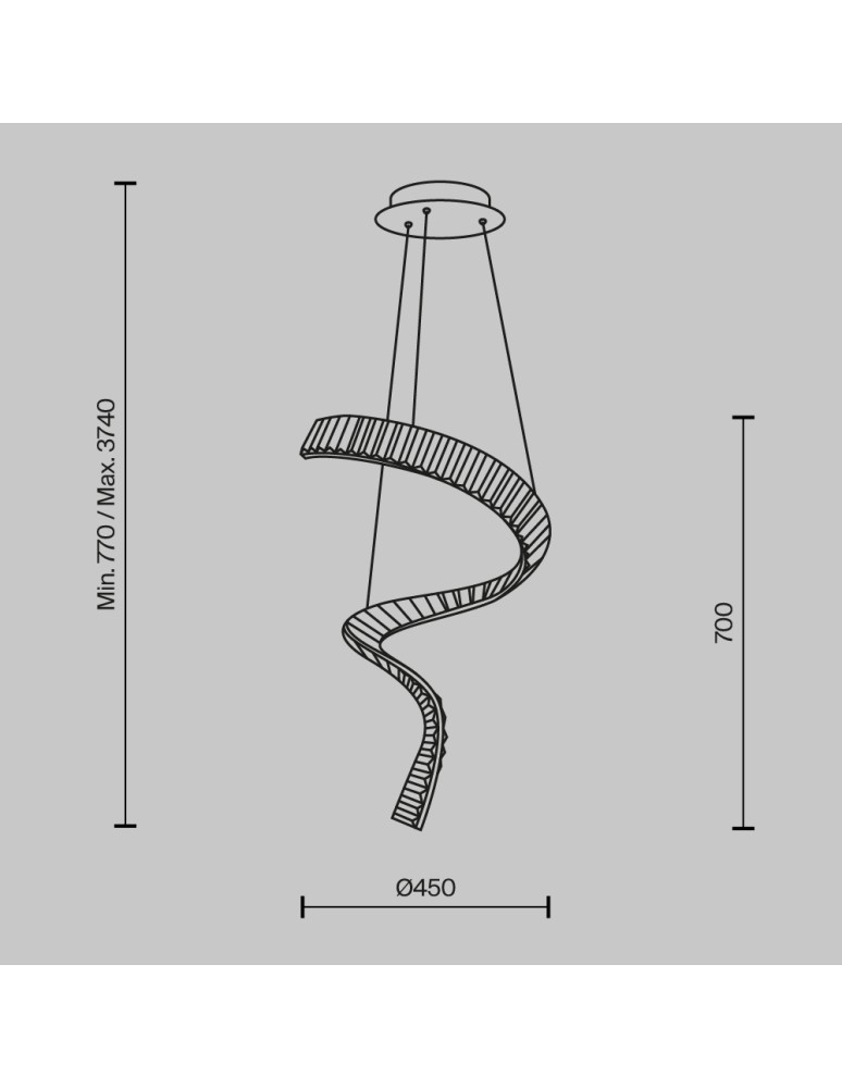 Maytoni Krone Lampa Wisząca Kryształowa LED 48W 3300lm 3000K Mosiądz P097PL-L48BS3K